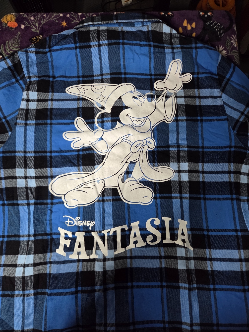 Disney Cakeworthy The Sorcerer's Apprentice Fantasia Flannel Shirt XL